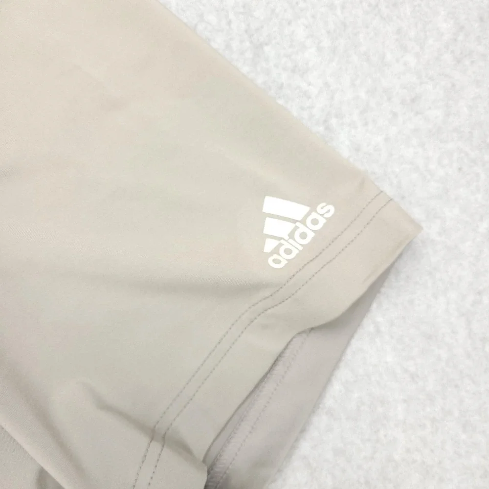 Adidas Golf Polo Shirt Mens 2XL Gray White Stripe Champions Run Golf Performance